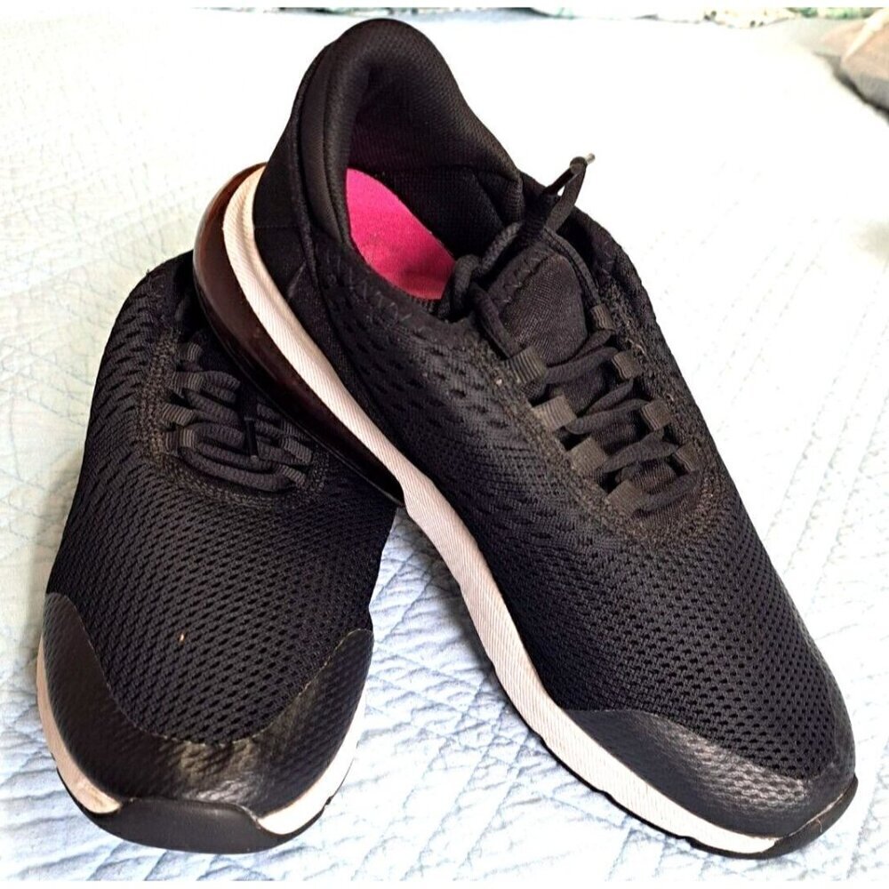 Avia 02 Air Women's 9 Black Mesh Low Cut Lace-Up Sneakers